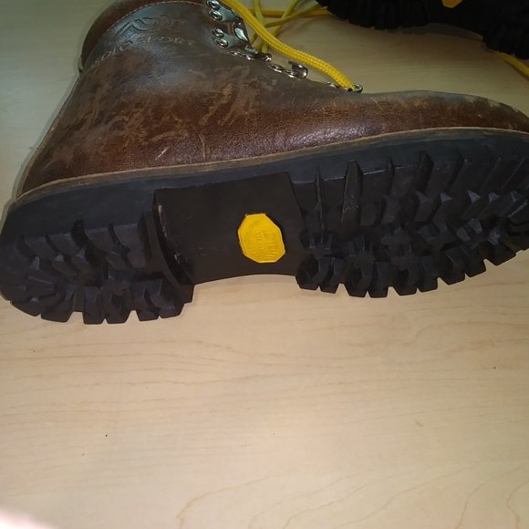 Vintage Asolo Hiking Boots Brn Leather men\'s 5.5